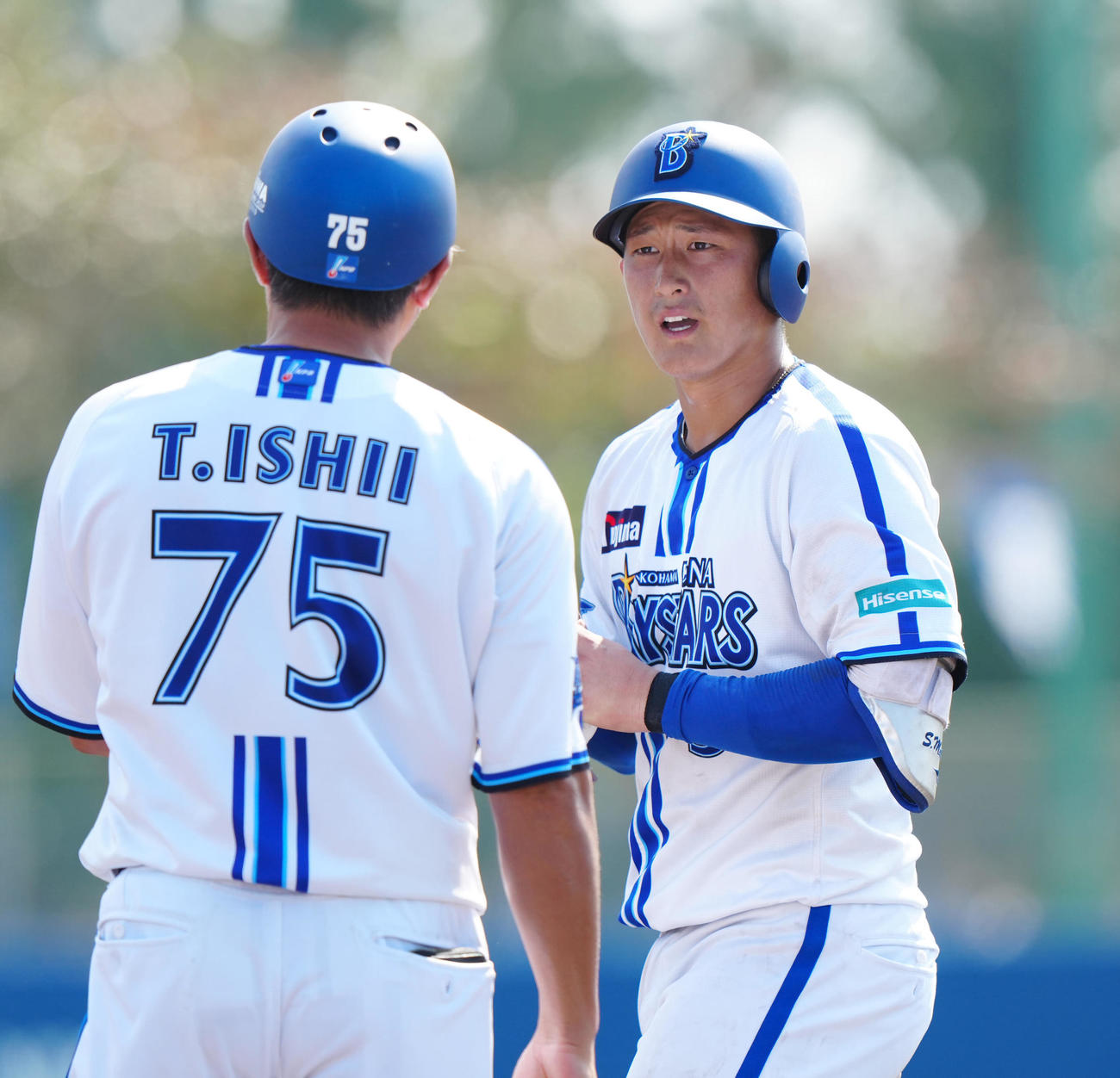 DeNA対日本ハム　5回裏DeNA1死、中前打を放った松尾（撮影・江口和貴）
