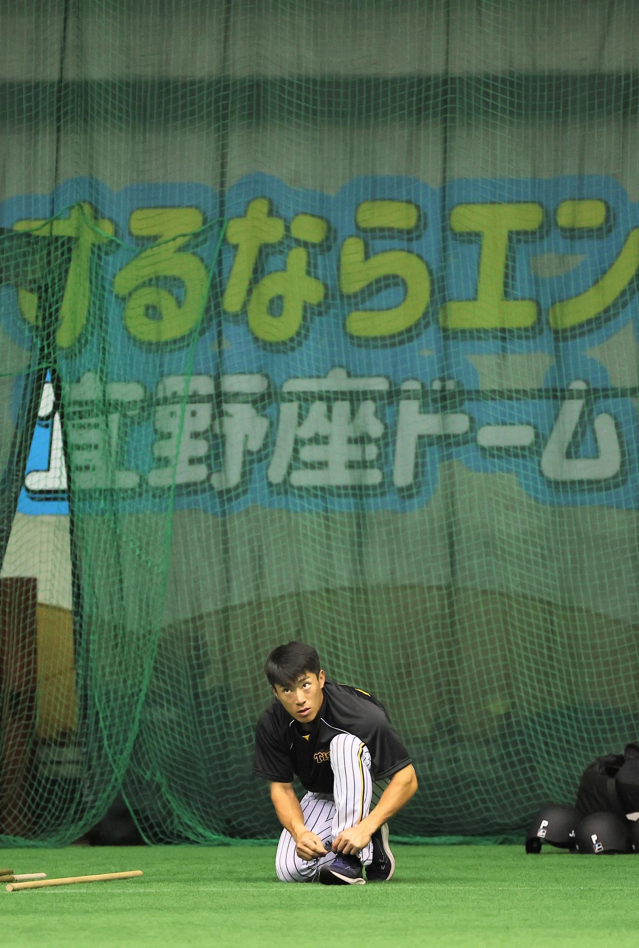 1軍に合流した福島（撮影・上田博志）