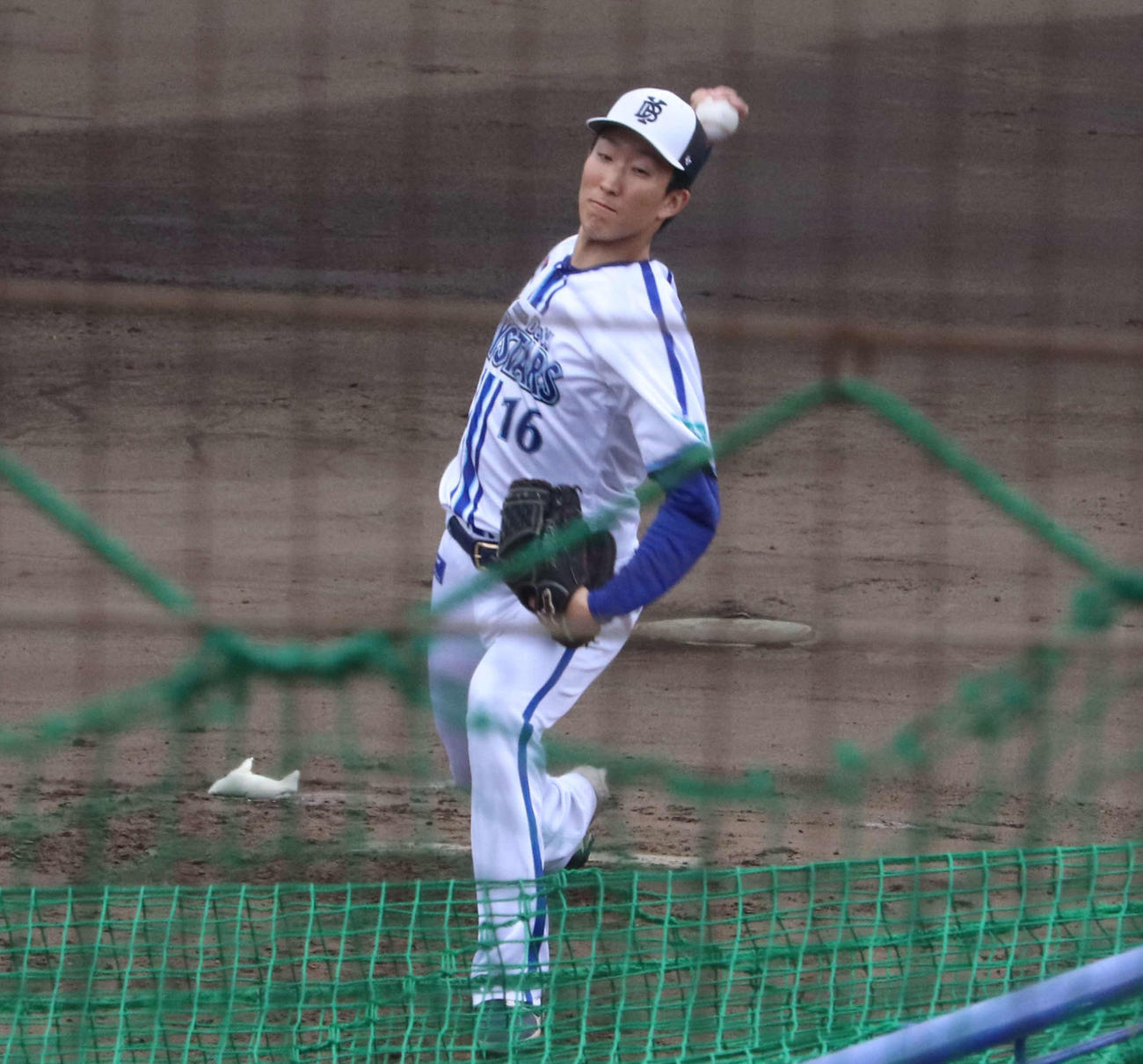 ライブBPに登板したDeNA大貫（撮影・小早川宗一郎）