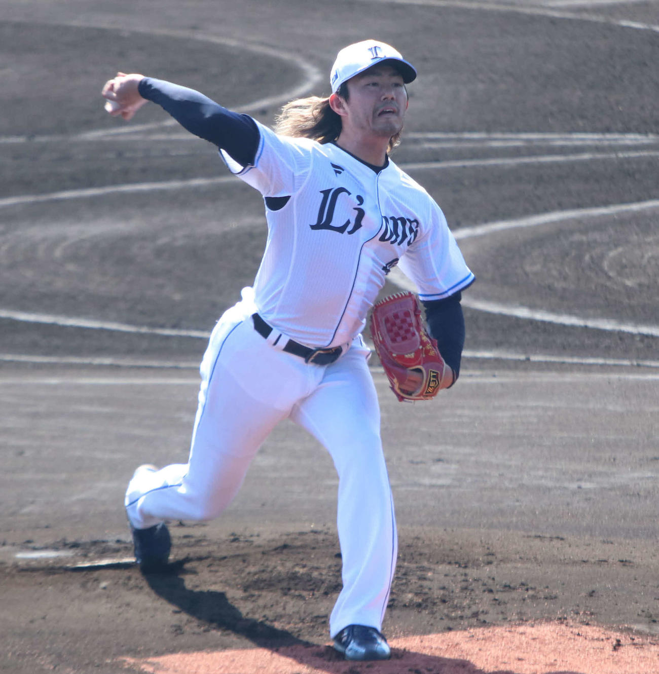 ライブBPに登板した西武今井（撮影・山崎純一）