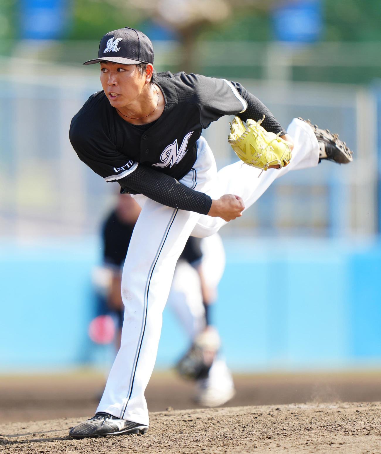 DeNA対ロッテ　ロッテ5番手の大谷（撮影・江口和貴）