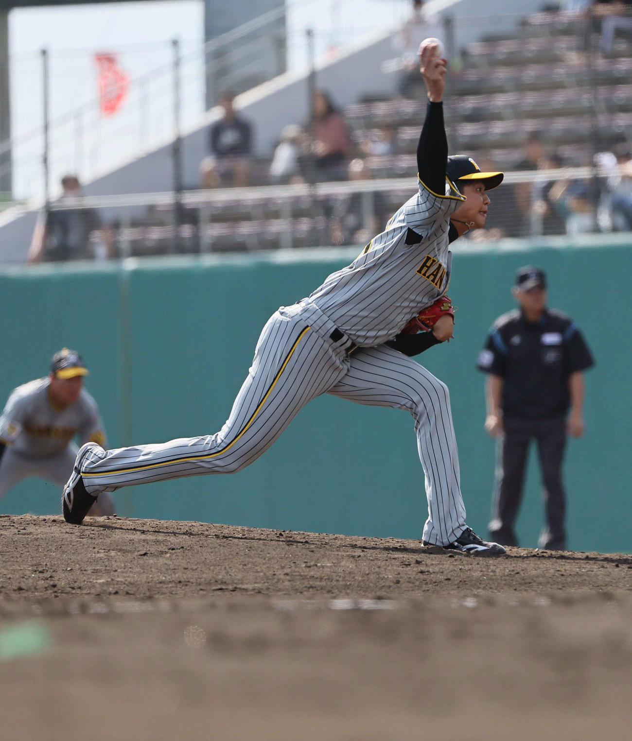広島対阪神　2イニングを無失点に抑えた阪神才木（撮影・上田博志）