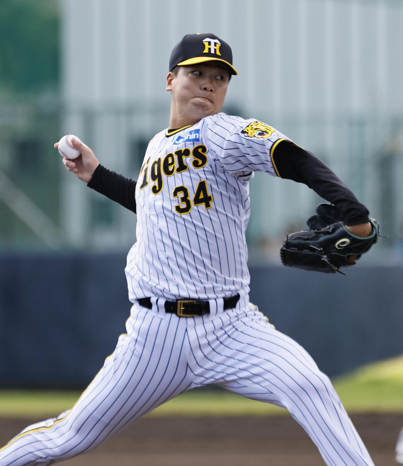 練習試合　阪神対楽天　6回、4番手で登板した漆原（撮影・藤尾明華）