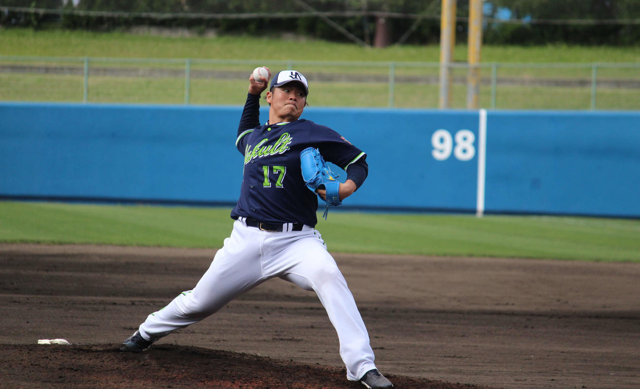 ライブBPに登板したヤクルト清水（撮影・久保賢吾）