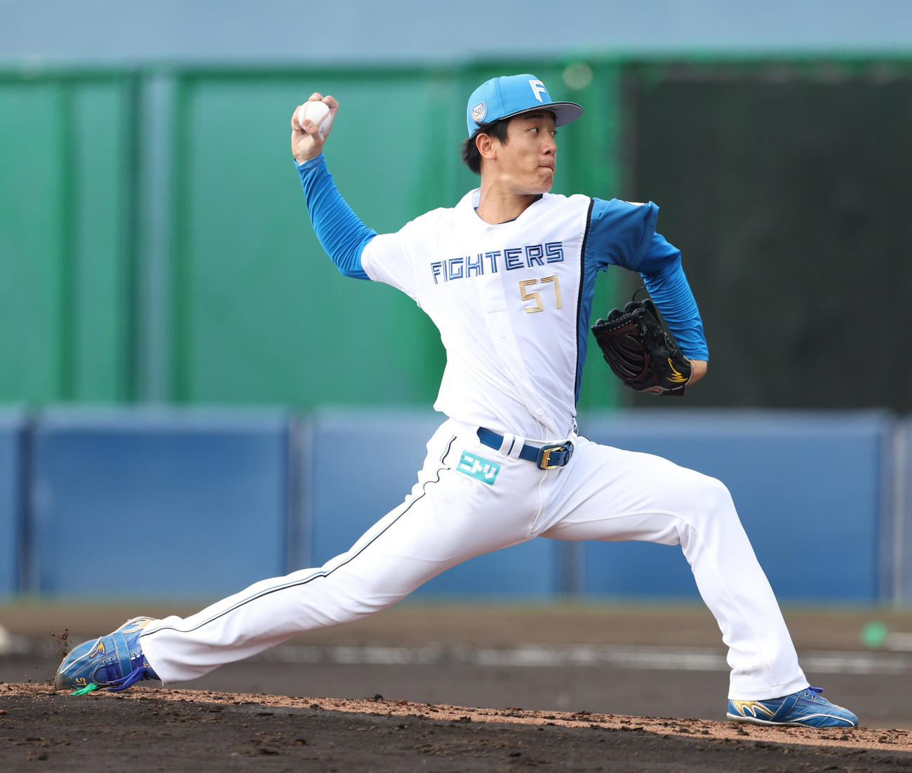 日本ハム対サムスン　日本ハム先発の北山（撮影・佐藤翔太）