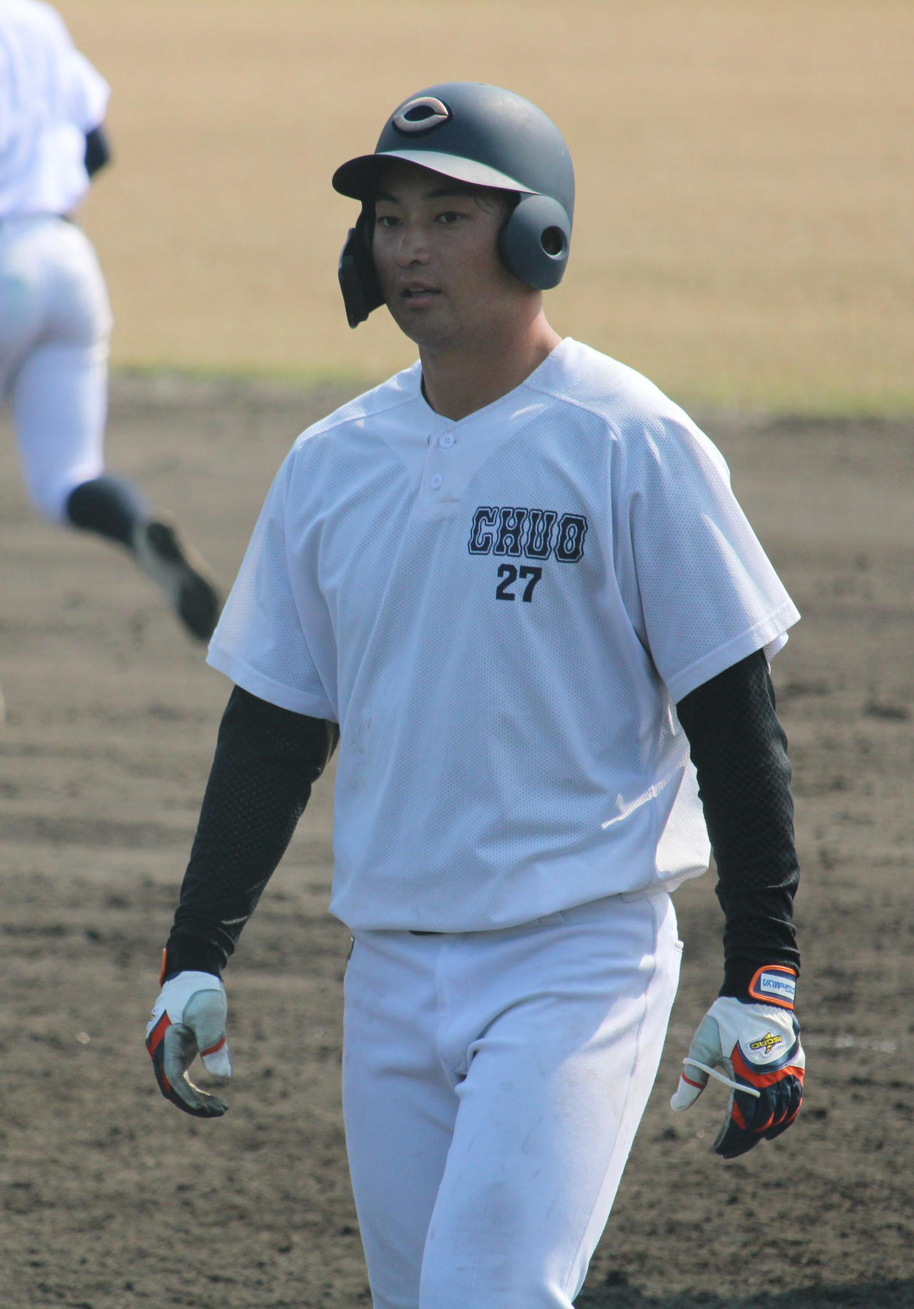 今秋ドラフト候補の中大・桜井外野手（撮影・金子真仁）