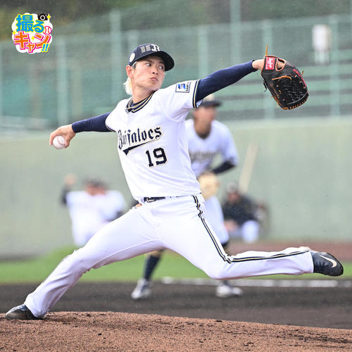 オリックスキャンプ　オリックス対楽天２軍　先発し２回を無失点に抑えるオリックス山岡泰輔（撮影・和賀正仁）