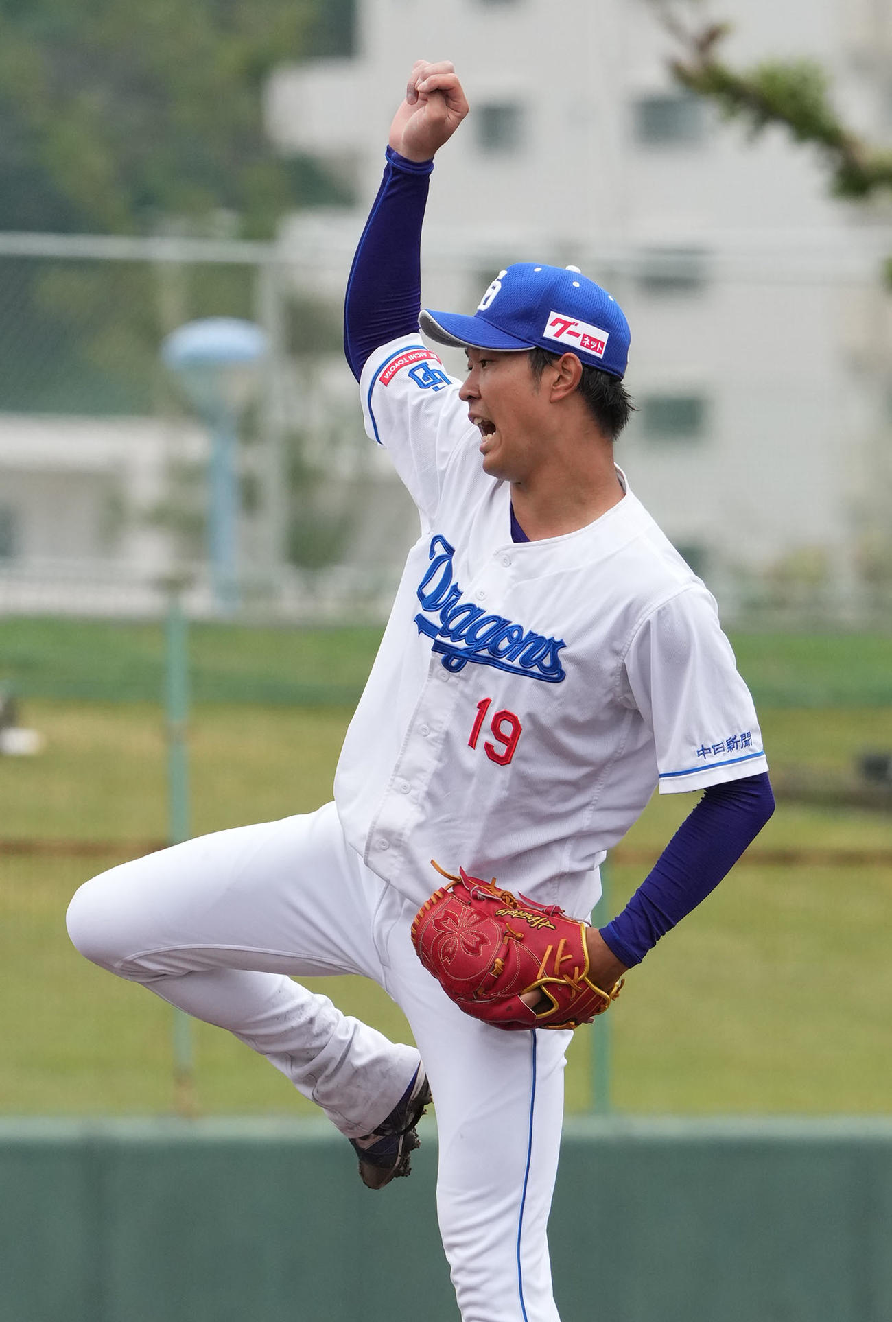 中日対広島　2回表、力投する中日先発の高橋宏（撮影・森本幸一）
