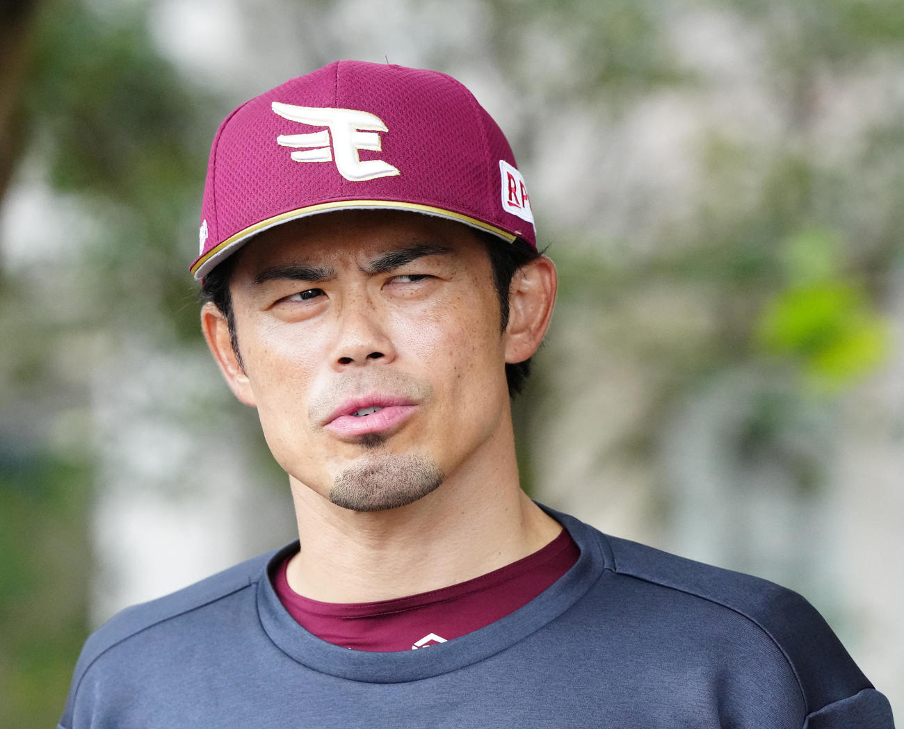 ロッテ対楽天　試合後、取材に応じる楽天今江監督（撮影・江口和貴）