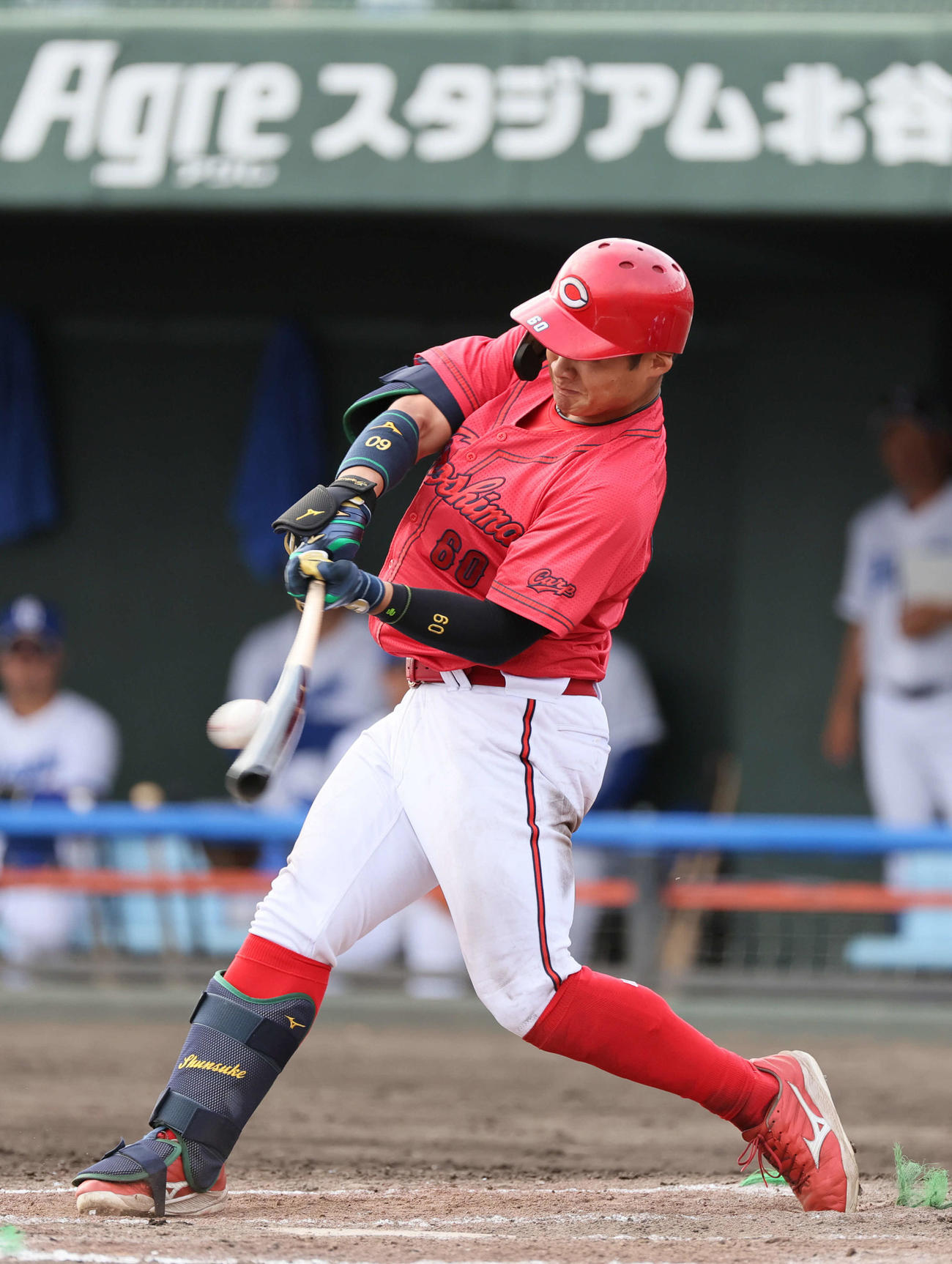 中日対広島　7回表広島2死二塁、田村は右適時打を放つ（撮影・加藤孝規）