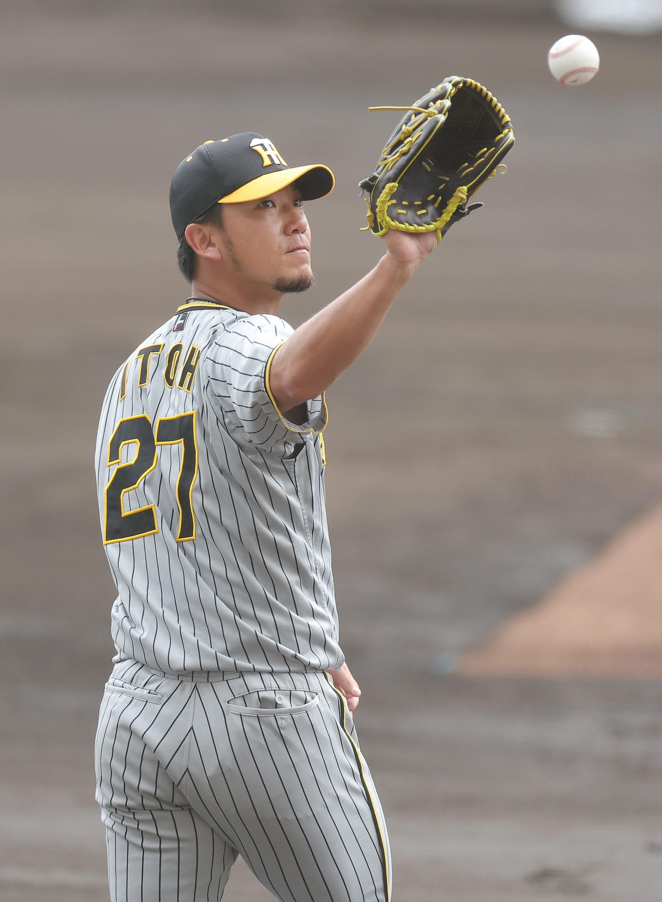 巨人対阪神　1回裏、巨人打線に7失点を喫した阪神伊藤将（撮影・前田充）