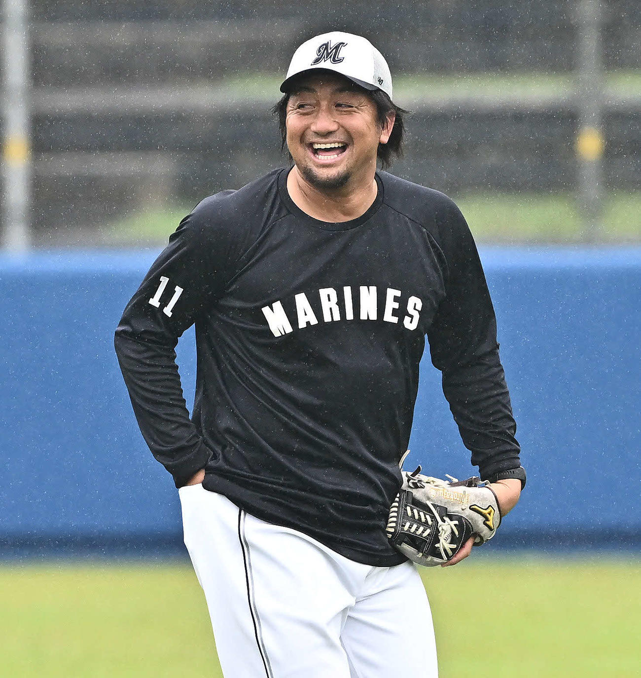 ロッテ沢村拓一（2024年2月5日撮影）