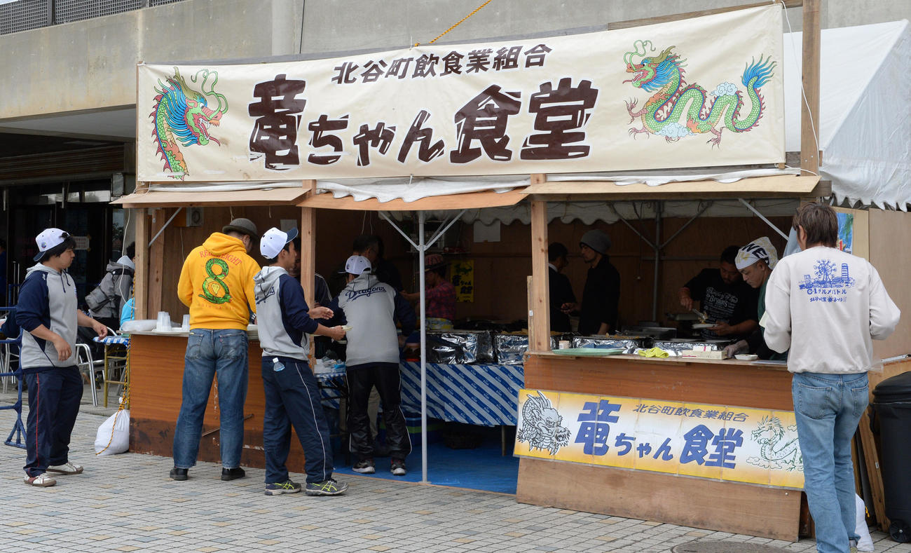 中日キャンプ期間中に開設される竜ちゃん食堂（2017年2月7日撮影）