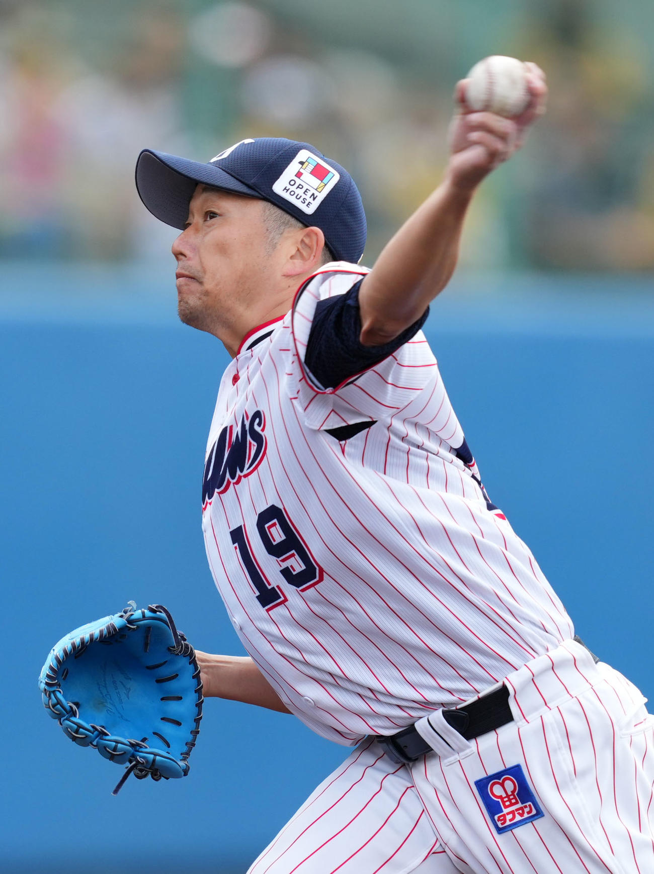 ヤクルト対阪神　ヤクルト先発の石川（撮影・横山健太）