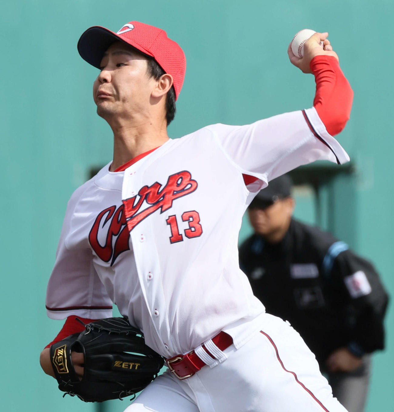 広島対巨人　5回表巨人、広島3番手の森浦（撮影・加藤孝規）