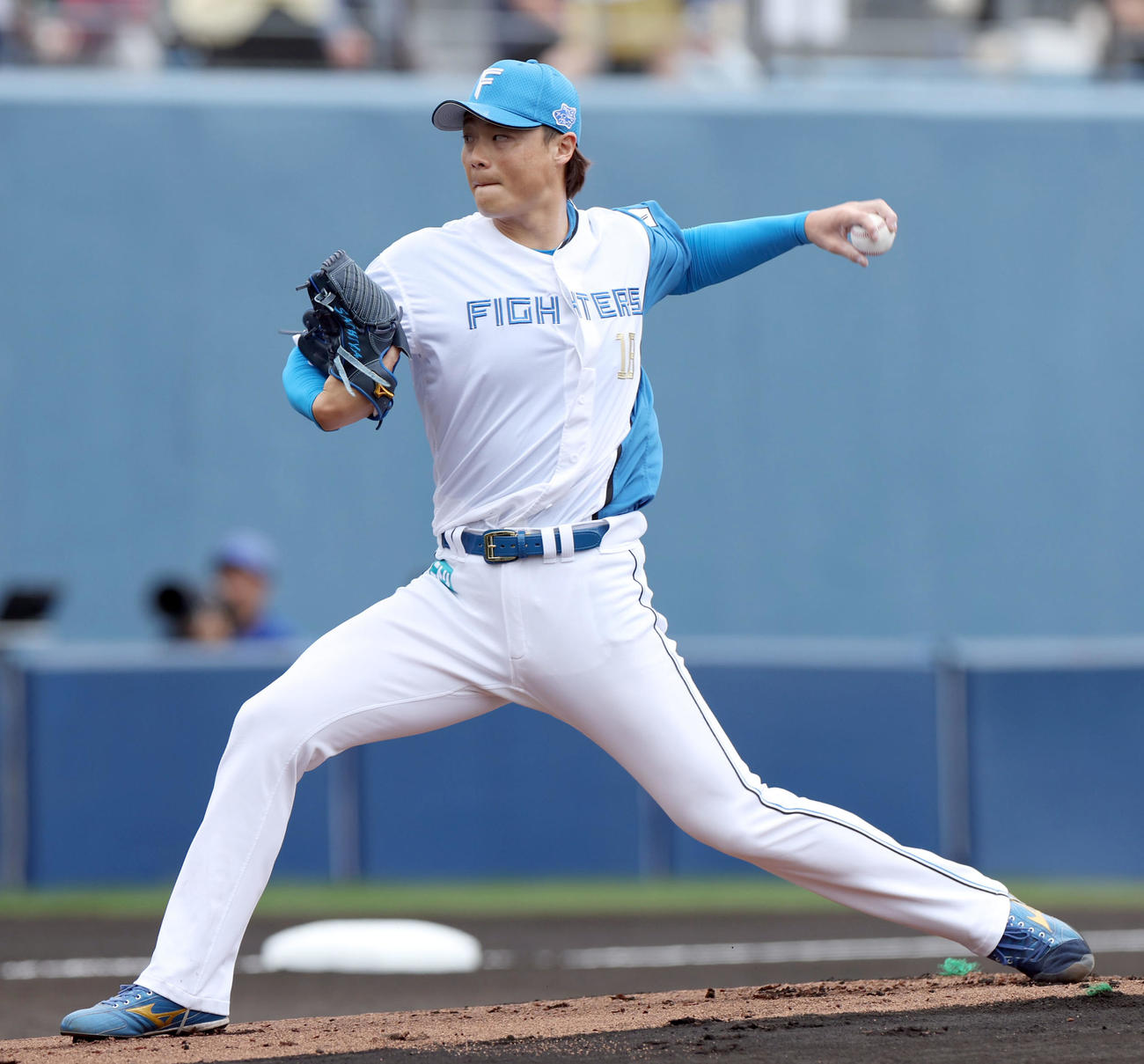 日本ハム対DeNA　日本ハム先発の山崎（撮影・佐藤翔太）