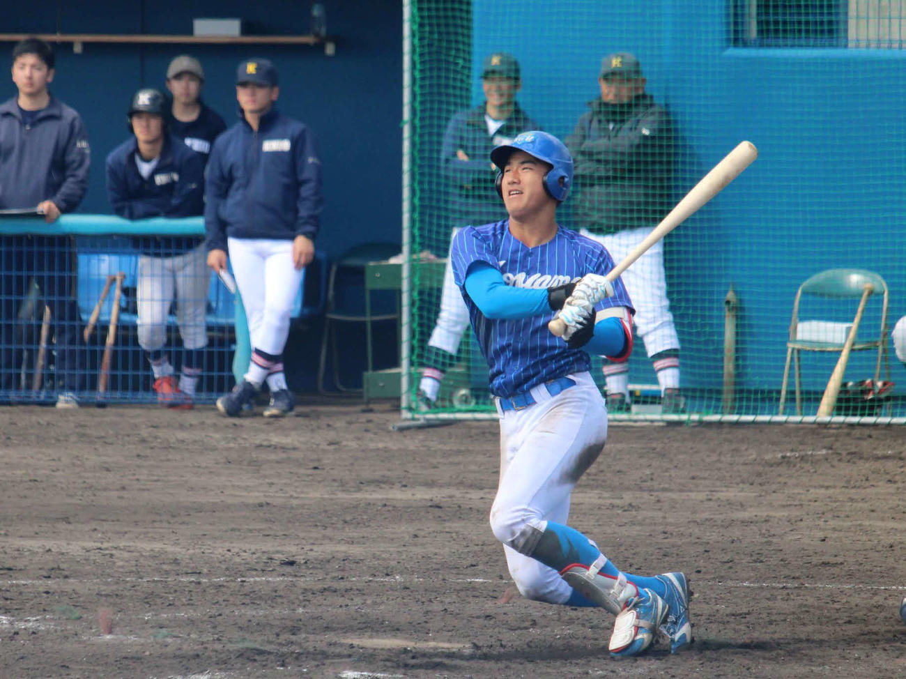 今秋ドラフト1位候補の青学大・西川（撮影・金子真仁）