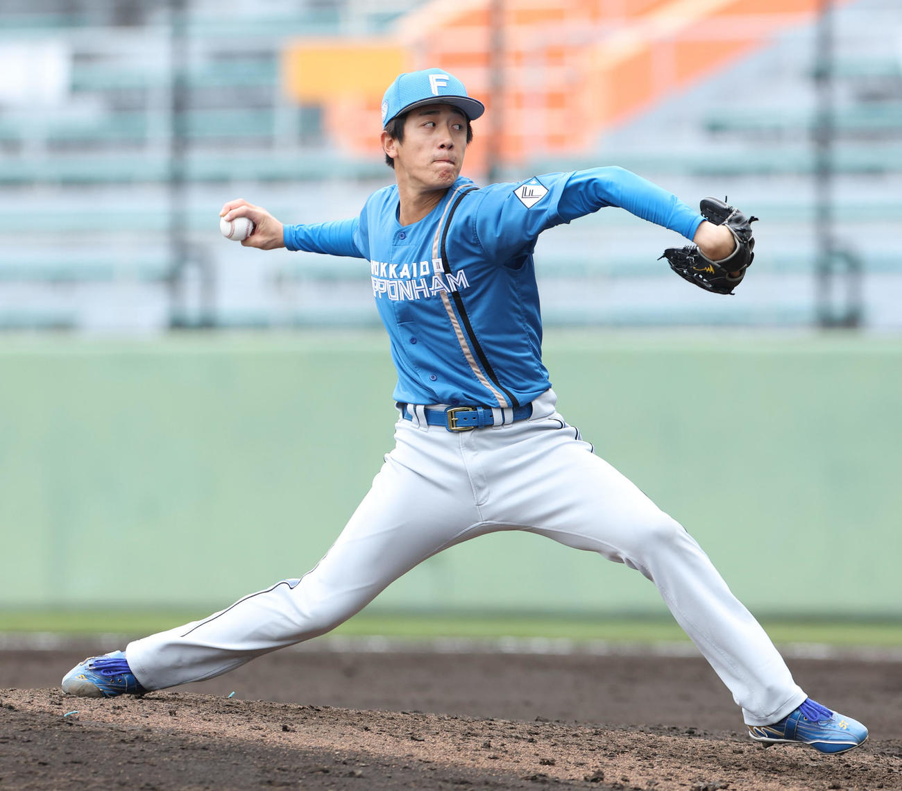 巨人対日本ハム　日本ハム3番手の北山（撮影・佐藤翔太）