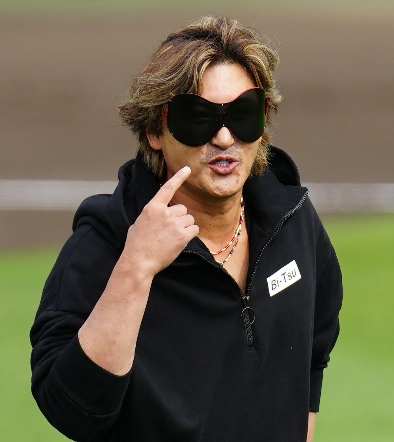 巨人対日本ハム　試合前練習に臨む日本ハム新庄監督（撮影・江口和貴）