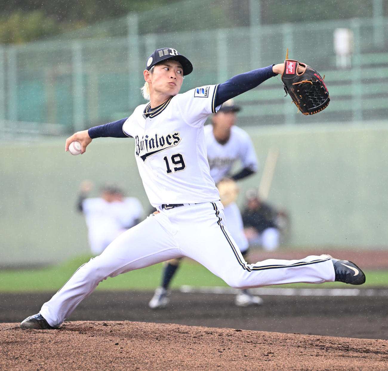 オリックス山岡泰輔（2024年2月21日撮影）