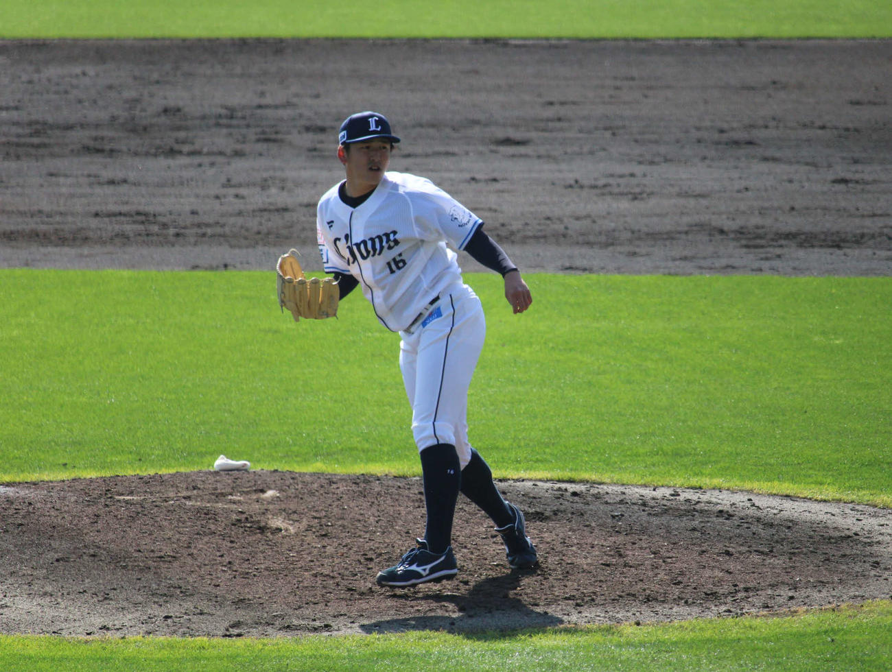 斗山戦で3回1失点だった西武隅田（撮影・金子真仁）