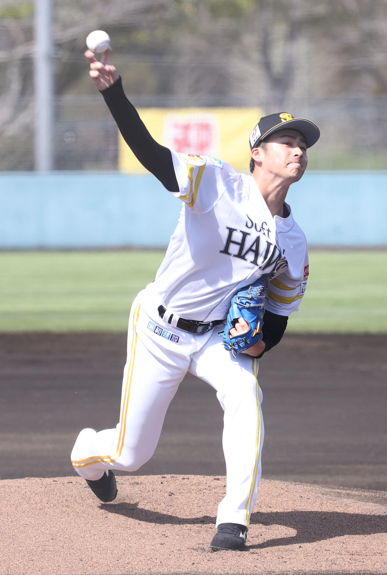 2軍で先発した板東（撮影・梅根麻紀）