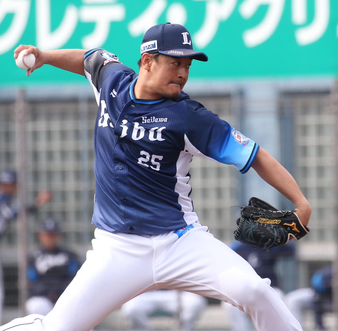 ソフトバンク対西武　5回に西武3番手として登板した平井（撮影・冨田成美）