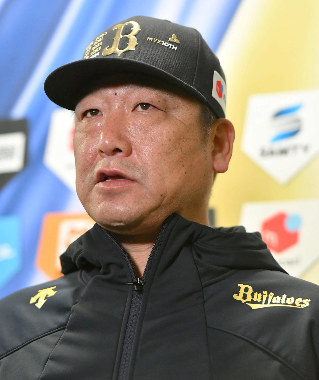 宮崎キャンプ最終日を迎え、総括をするオリックス中嶋監督（撮影・岩下翔太）
