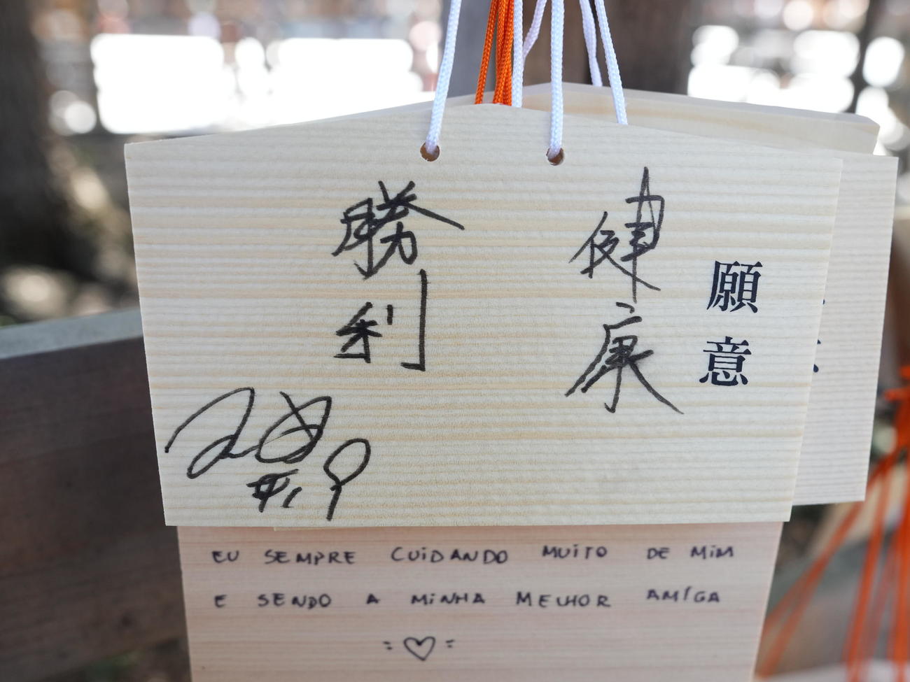 明治神宮での必勝祈願を終え奉納されたヤクルト石川の絵馬（撮影・小沢裕）