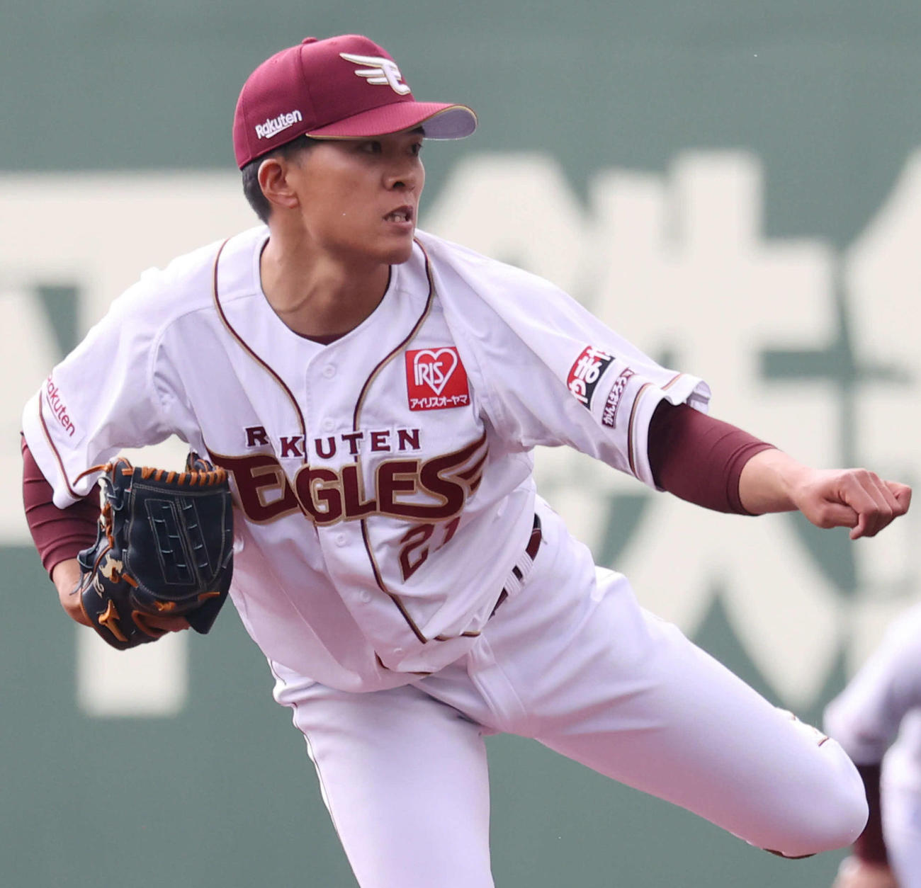 楽天対広島　楽天先発の早川（撮影・加藤孝規）