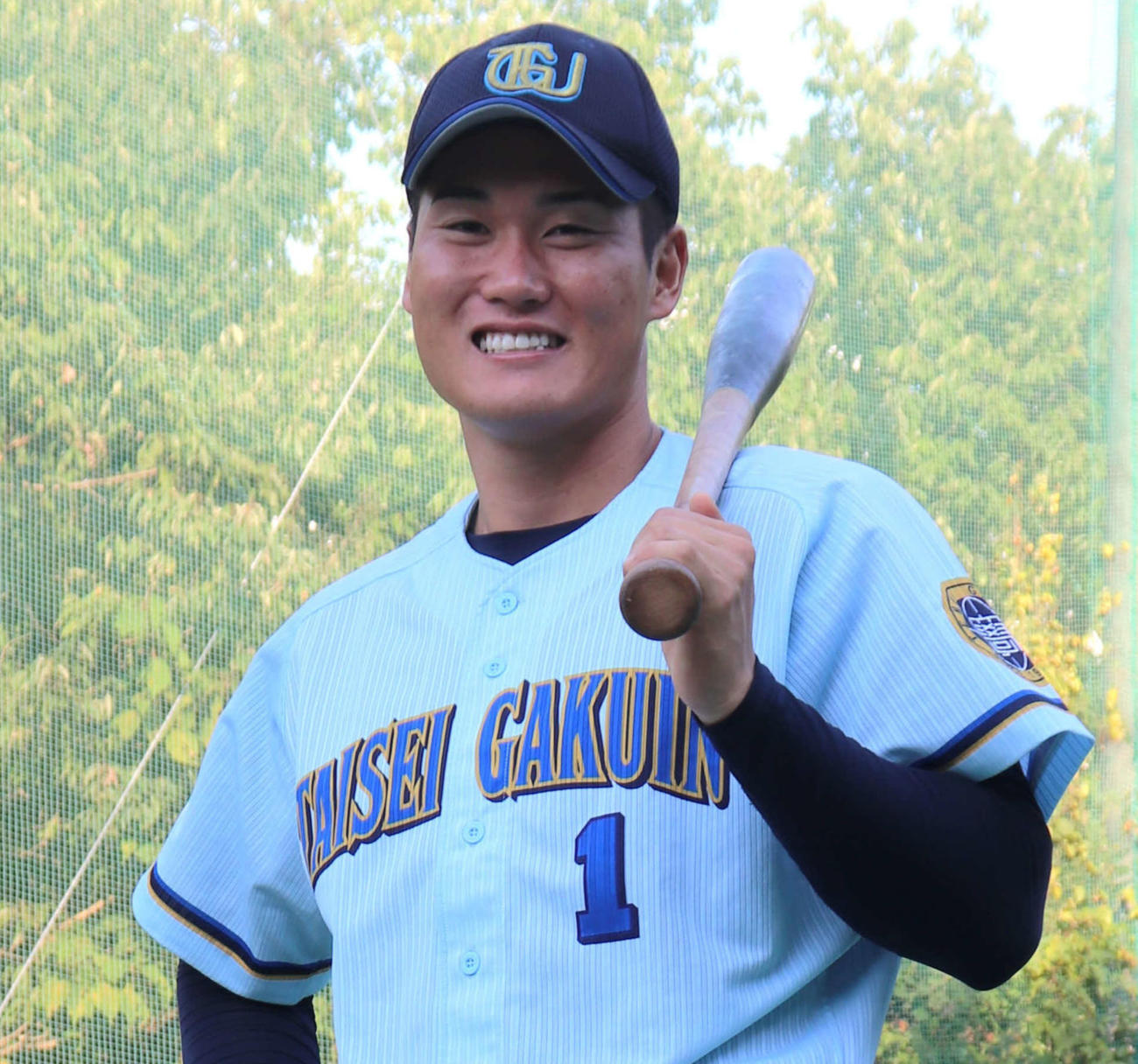 太成学院大・田中大聖内野手（2023年10月撮影）