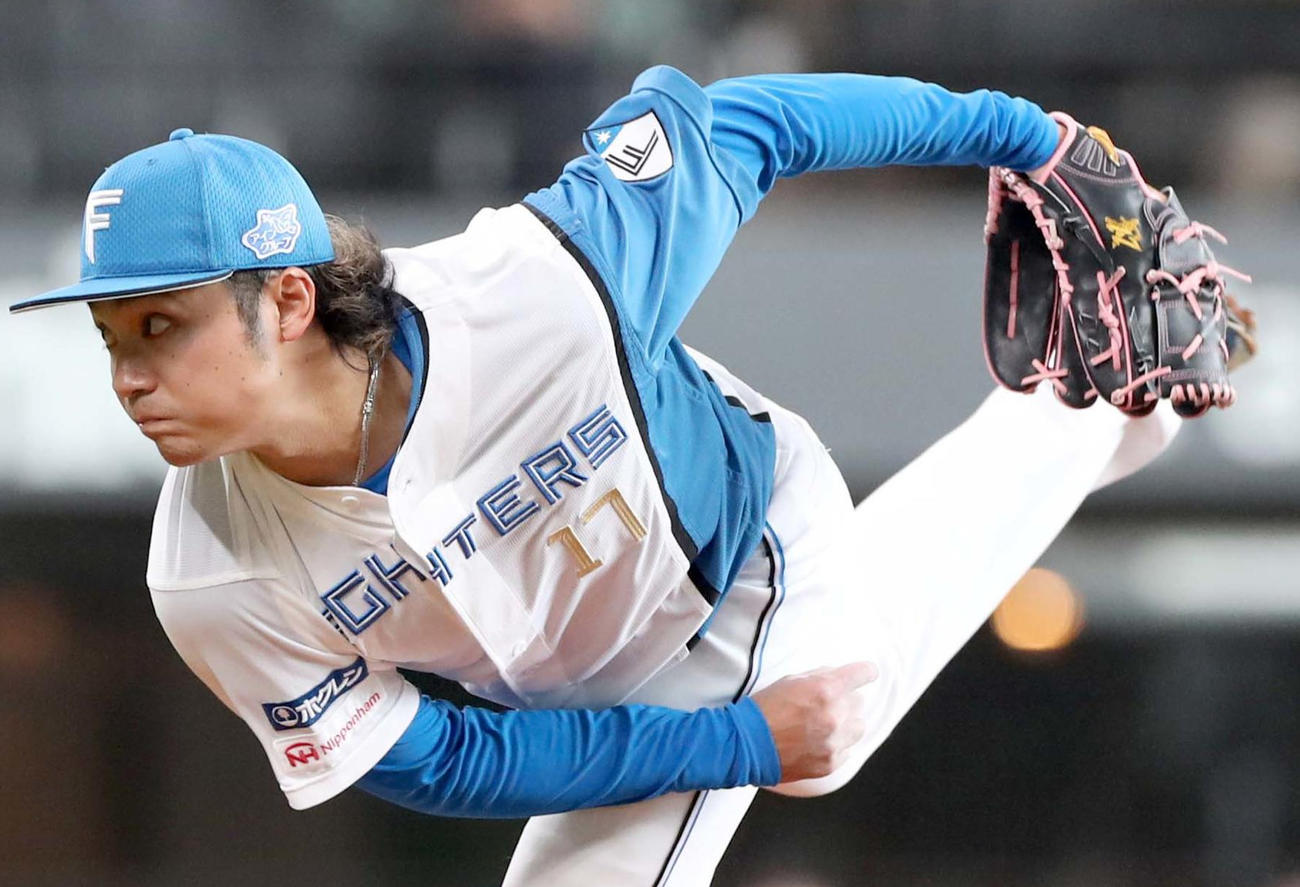日本ハム対オイシックス新潟　日本ハム先発の伊藤（撮影・黒川智章）
