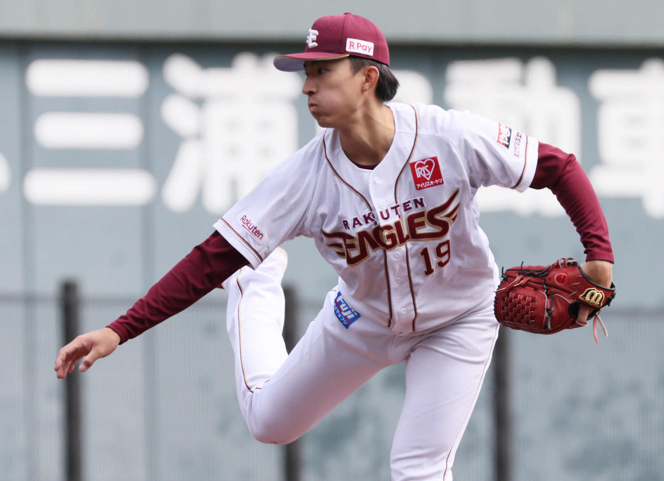 楽天対広島　楽天先発の荘司（撮影・加藤孝規）