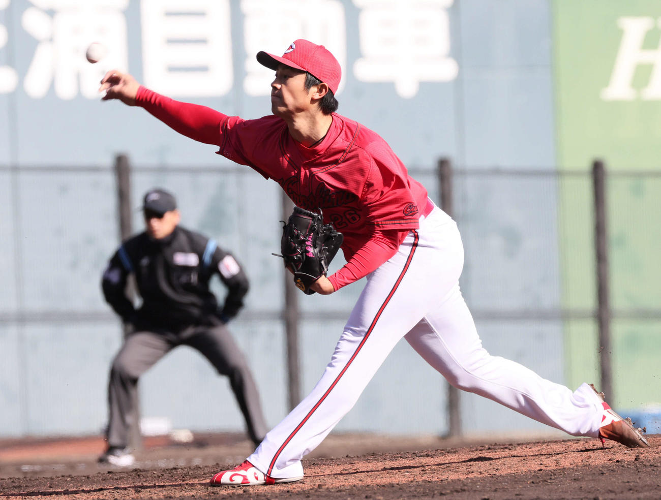 楽天対広島　6回裏楽天、広島3番手の益田（撮影・加藤孝規）