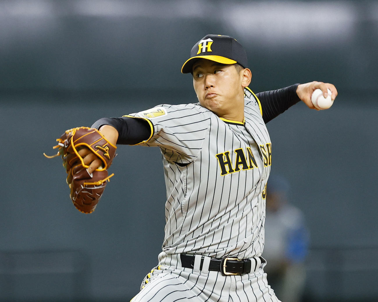 日本ハム対阪神　日本ハム戦に先発した阪神門別（撮影・藤尾明華）