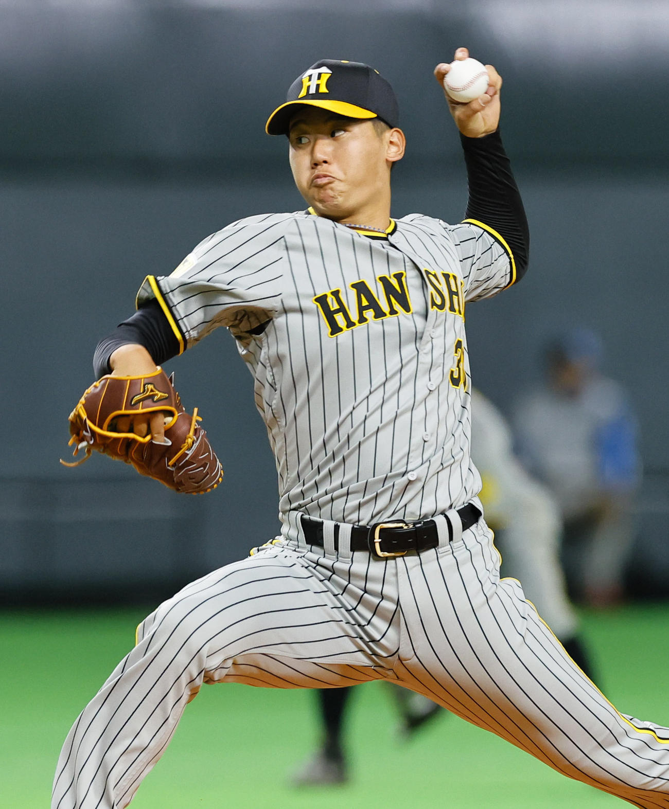日本ハム対阪神　日本ハム戦に先発した阪神門別（撮影・藤尾明華）