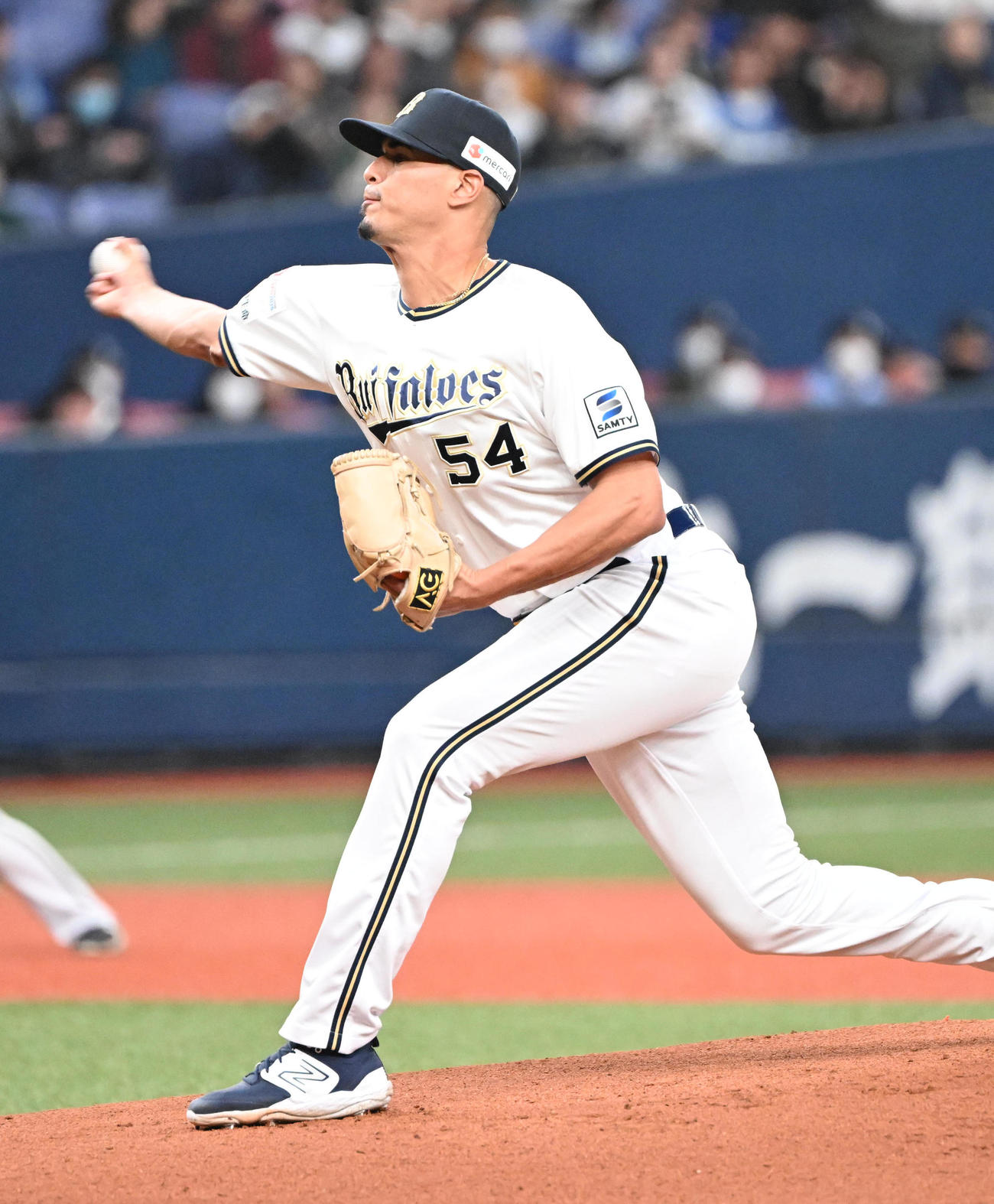 オリックス対DeNA　先発するオリックスのカスティーヨ（撮影・和賀正仁）