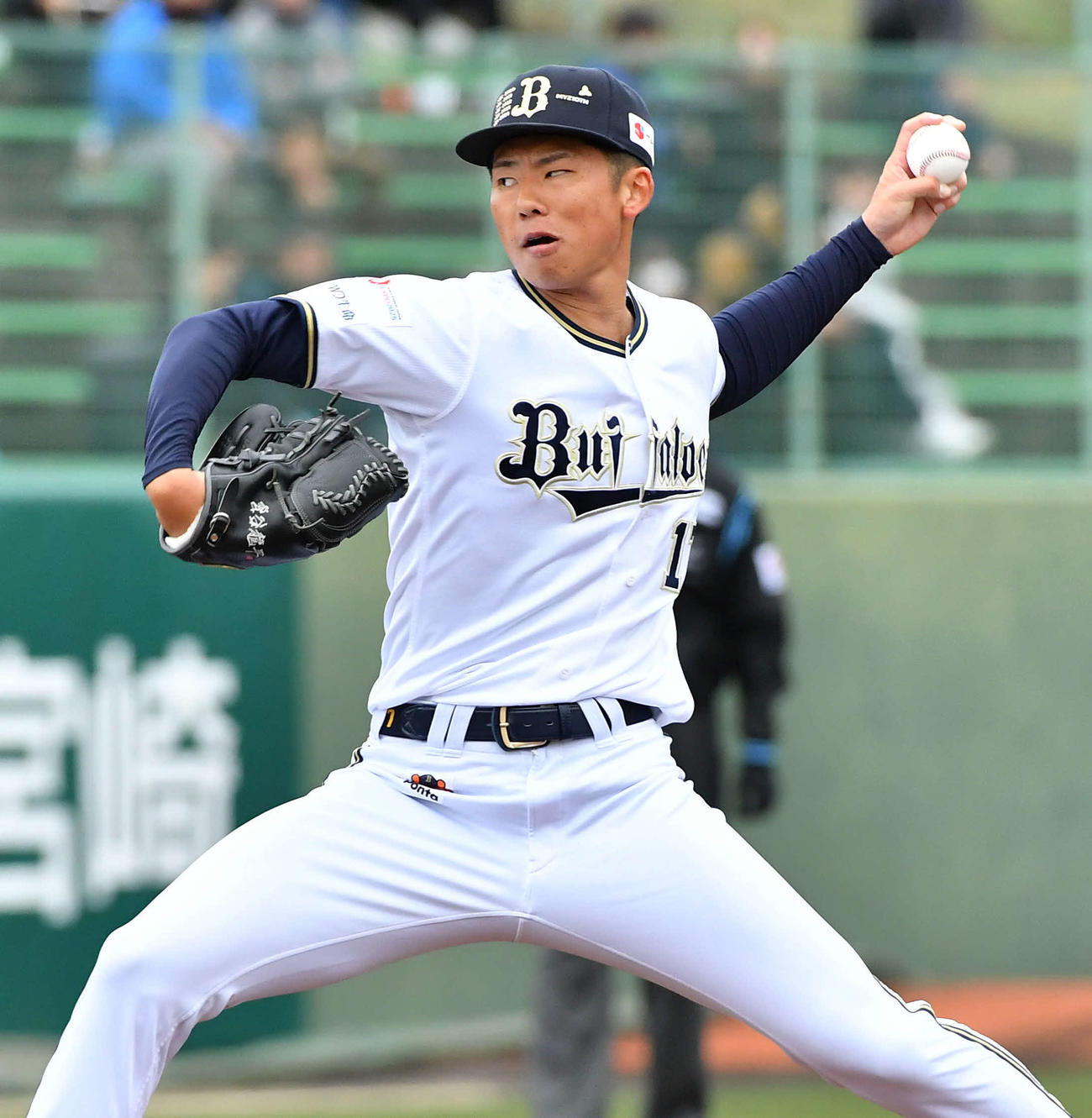 オリックス曽谷龍平（2024年2月24日撮影）