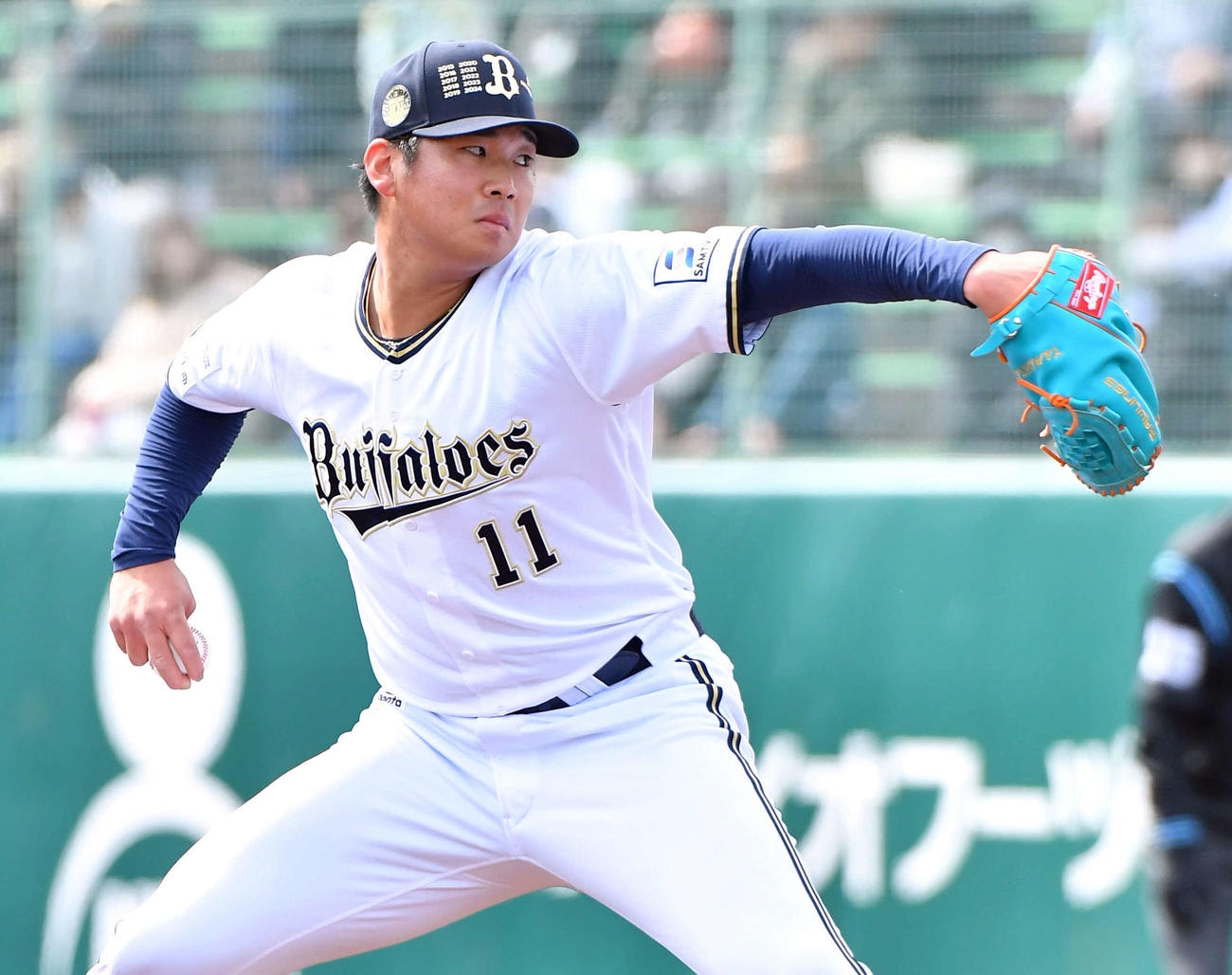 オリックス山下舜平大（2024年2月28日撮影）