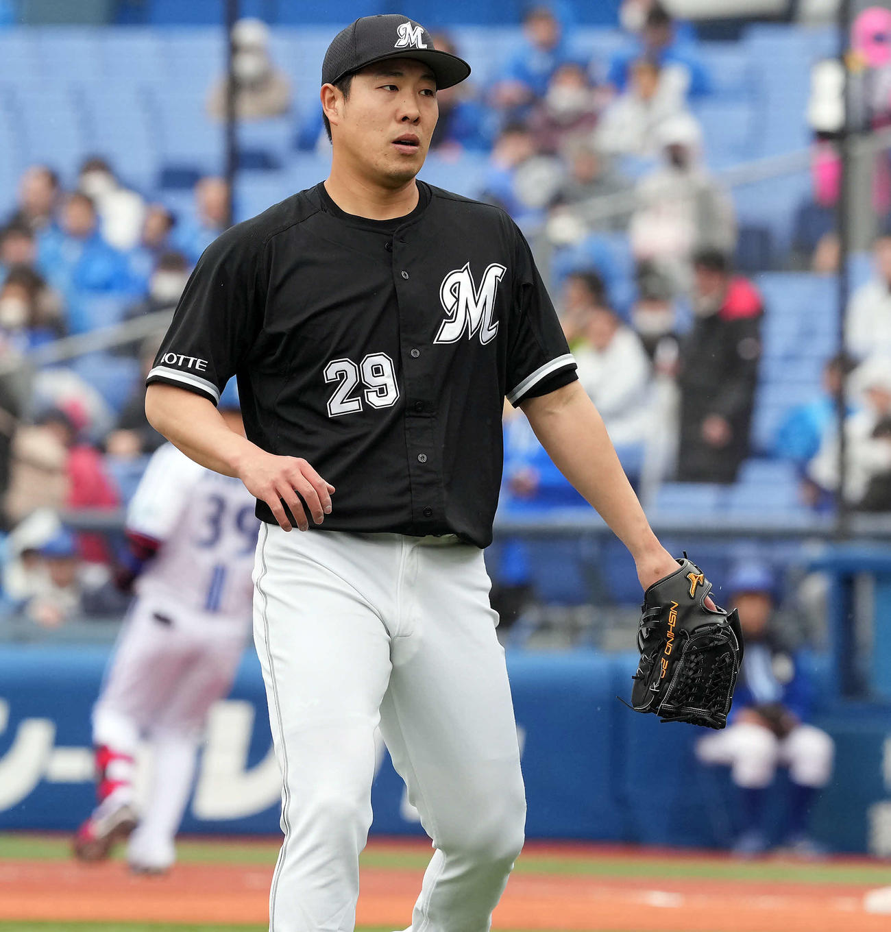 DeNA対ロッテ　3回を投げ1失点のロッテ先発西野（撮影・たえ見朱実）