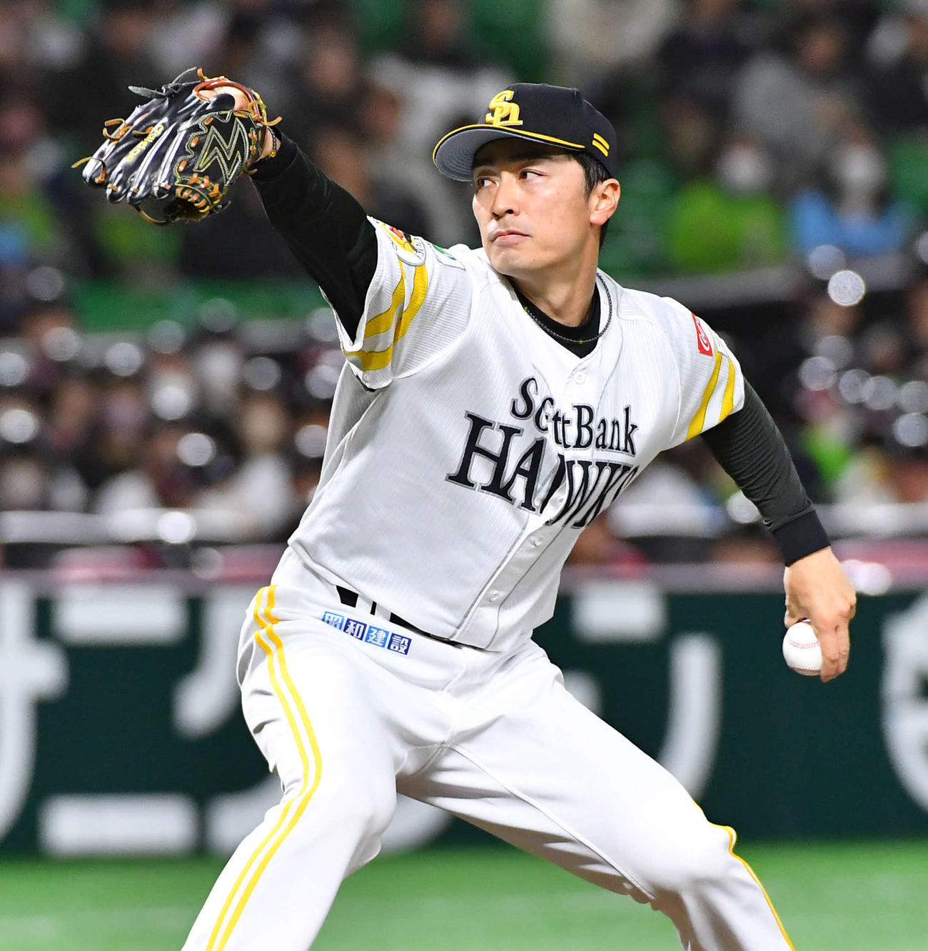 ソフトバンク対ヤクルト　ソフトバンク先発の和田（撮影・岩下翔太）