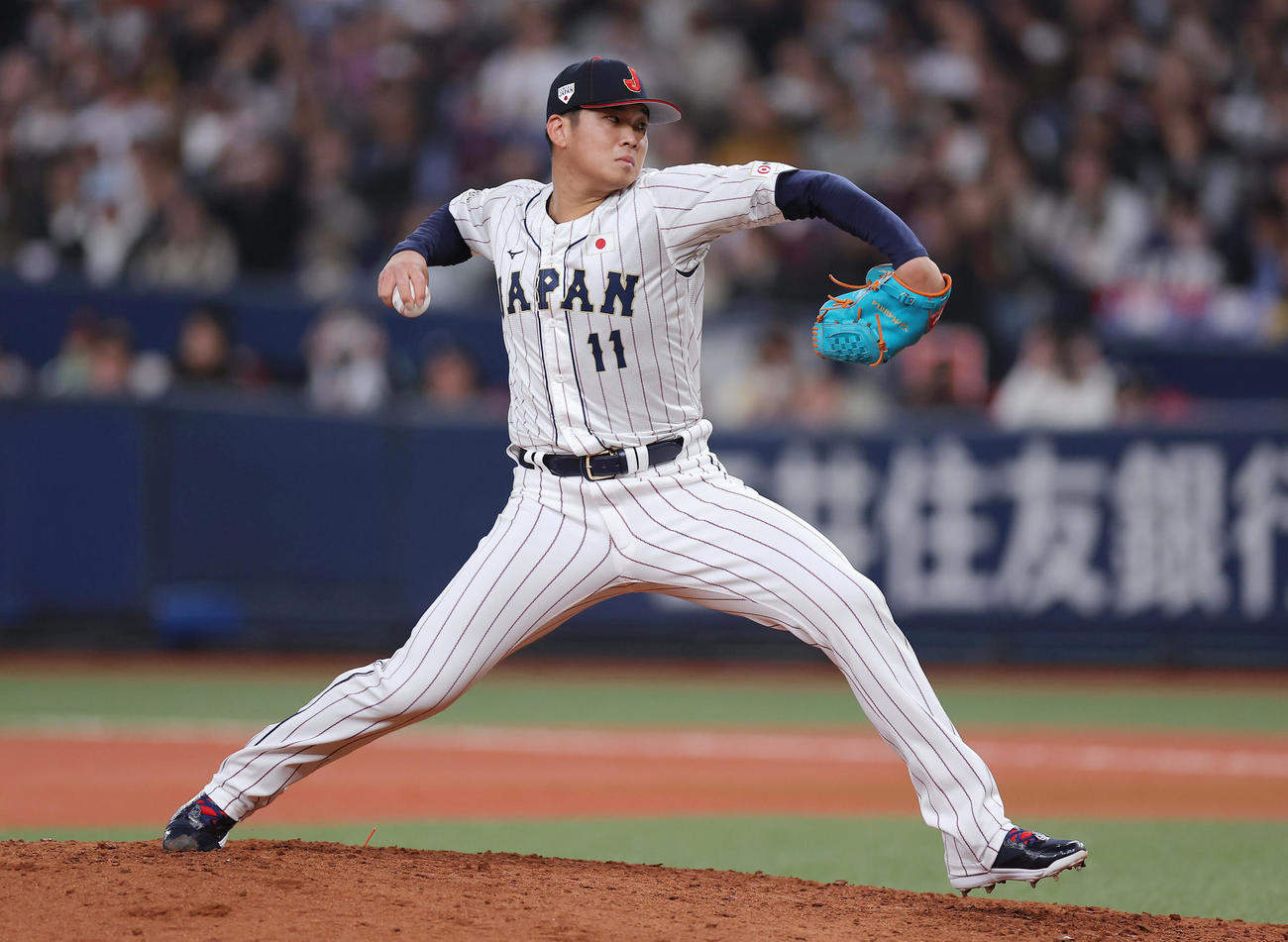 日本対欧州　力投する日本4番手の山下（撮影・前田充）