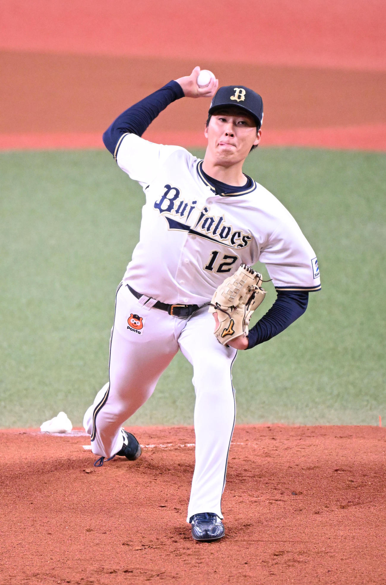 オリックス対中日　先発するオリックス東（撮影・和賀正仁）