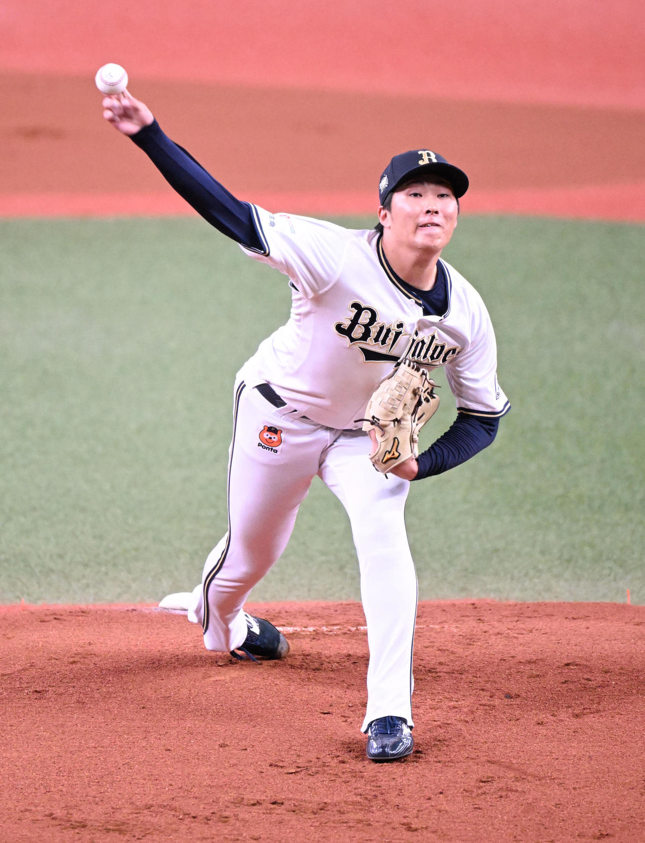 オリックス対中日　先発するオリックス東（撮影・和賀正仁）