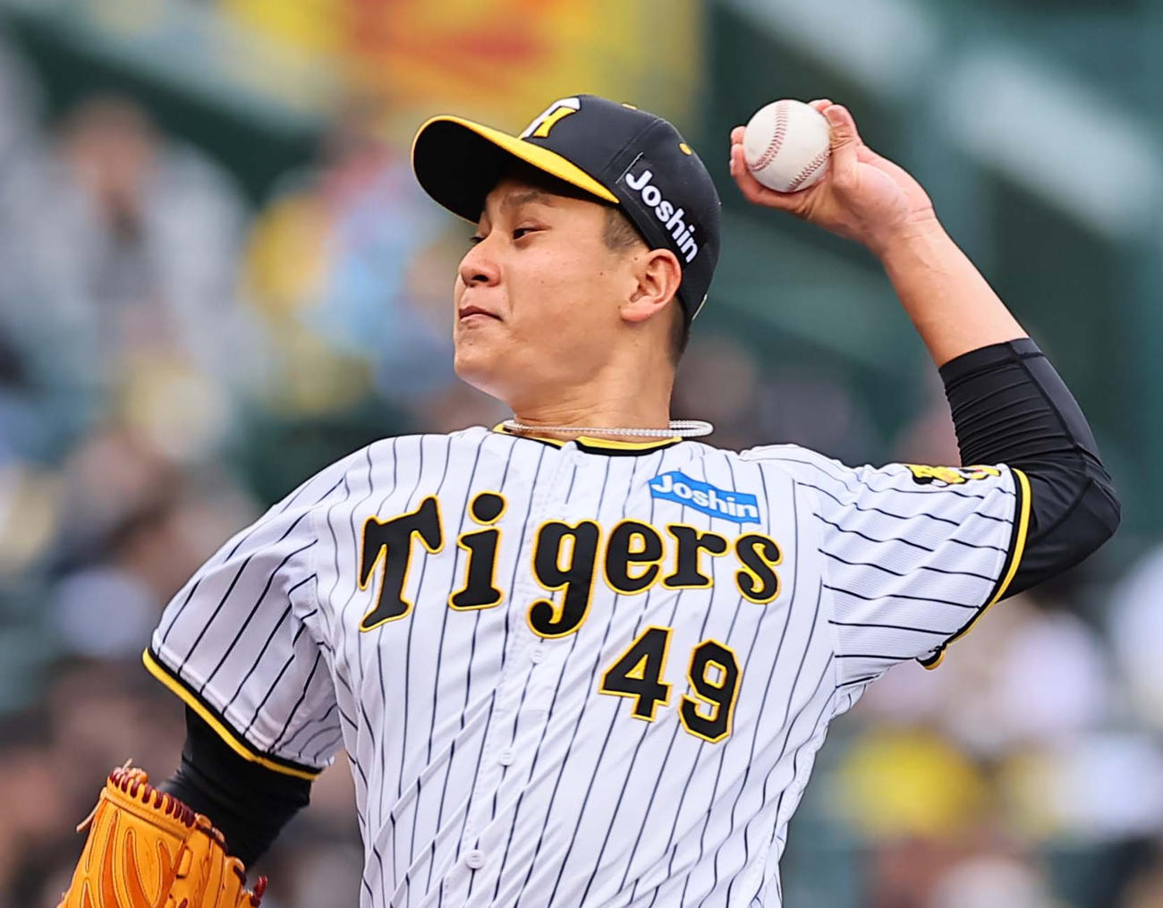 阪神対楽天オープン戦　阪神3番手の大竹（撮影・上田博志）