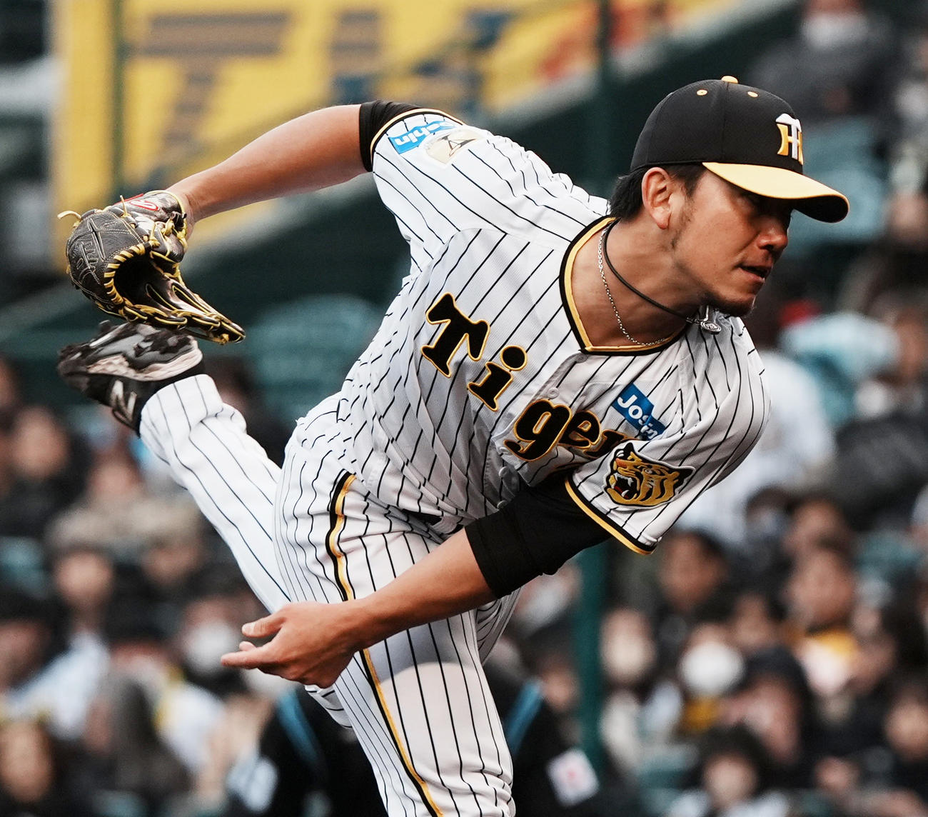 阪神対楽天　阪神先発の伊藤将は4回を2失点に抑える（撮影・清水貴仁）