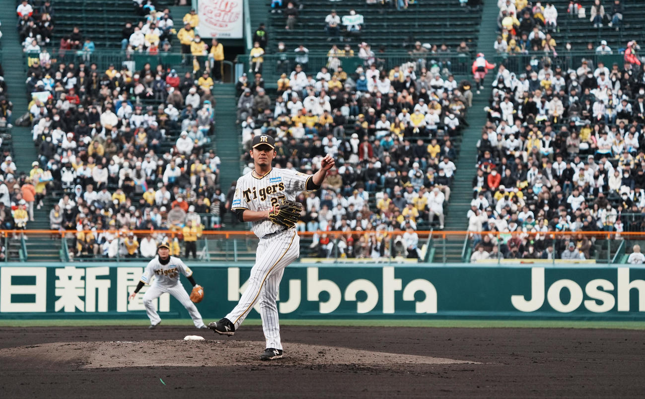 阪神対楽天　阪神先発の伊藤将（撮影・清水貴仁）