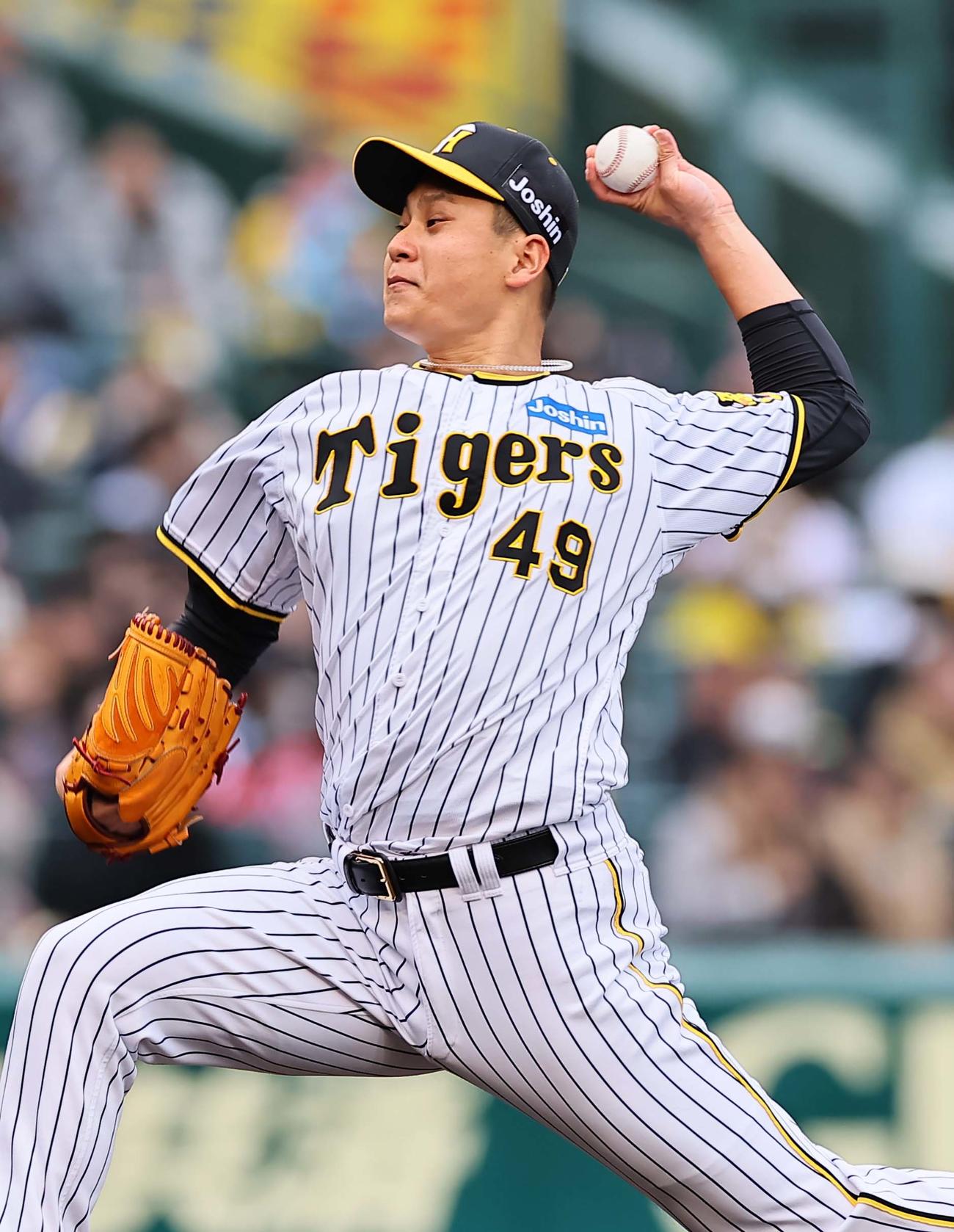 阪神対楽天オープン戦　阪神3番手の大竹（撮影・上田博志）