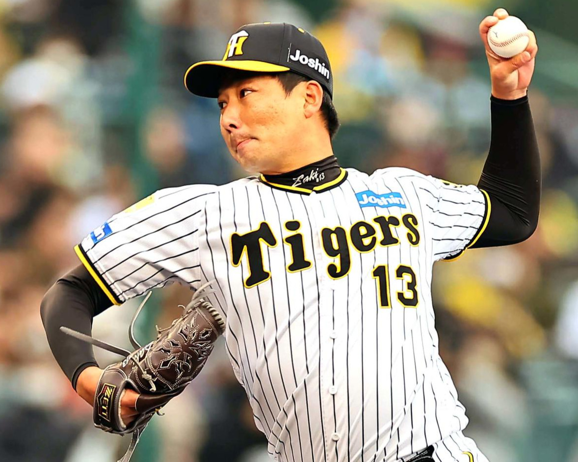 阪神対楽天　5回表、阪神2番手で登板した岩崎（撮影・上田博志）
