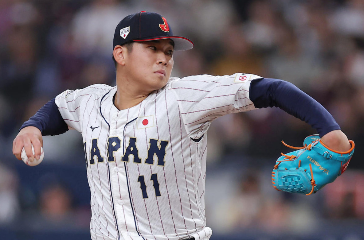 日本対欧州　力投する日本4番手の山下（撮影・前田充）